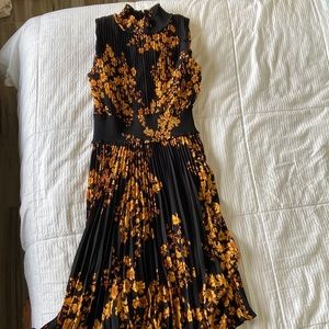 Nanette Lepore High Neck Pleated Dress